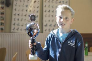 Jeugdlid Teun Korte viel in de prijzen op de fokkersdag. Foto: Paul Jansen